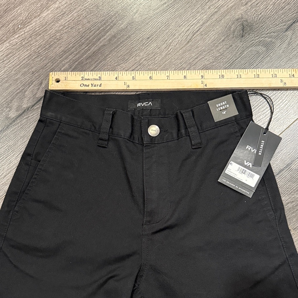 RVCA Kids Boys Weekend Fit Black Casual Shorts Summer Essential - Picture 4 of 6